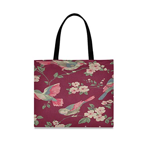 Gran capacidad cuadrada Bolsos únicos Isabelle Floral Toile A Floral Toile Wal Bolsas de mano para mujer 19.7 X 16.9in Impresión para niñas Damas Compras Trabajo diario