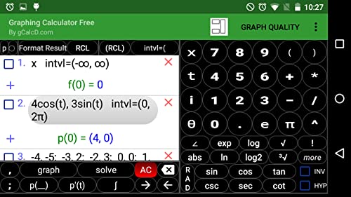 Graphing Calculator| Function| Parametric| Points| Polar