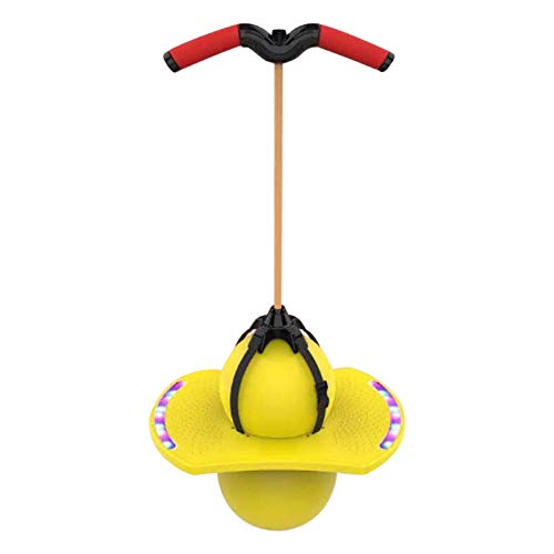 Gravere Balance Jump Ball con Mango y Bomba, Pedal Antideslizante Bouncing Ball, Fitness Ball Toy, Bounce Space Ball Toy, Fitness Body Training Ejercicio Accesorios, para niños Adultos