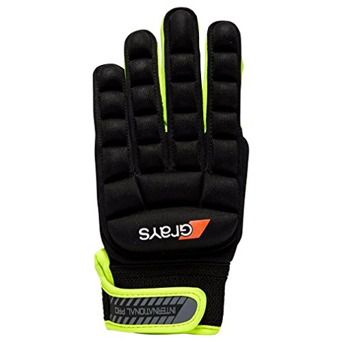 GRAYS International Pro Guante de Hockey, Unisex Adulto, Negro/Amarillo flúor, S GRAYS International Pro Guante de Hockey, Unisex Adulto, Negro/Amarillo flúor, S