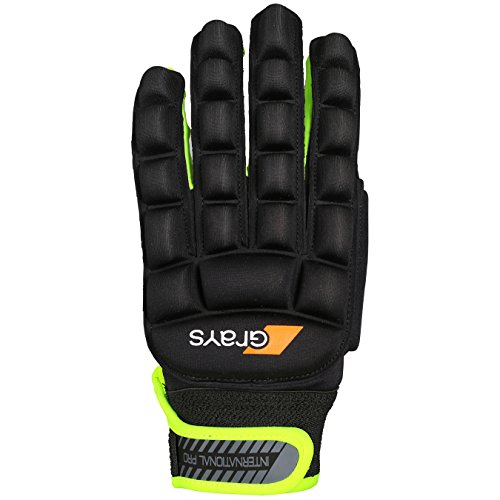 GRAYS International Pro Guante de Hockey, Unisex Adulto, Negro/Amarillo flúor, S GRAYS International Pro Guante de Hockey, Unisex Adulto, Negro/Amarillo flúor, S