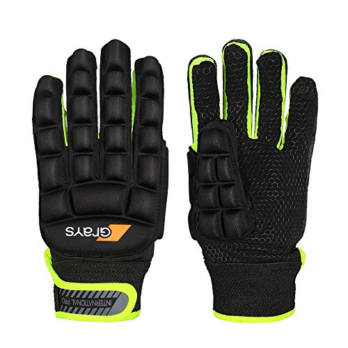 GRAYS International Pro Guante de Hockey, Unisex Adulto, Negro/Amarillo flúor, S GRAYS International Pro Guante de Hockey, Unisex Adulto, Negro/Amarillo flúor, S