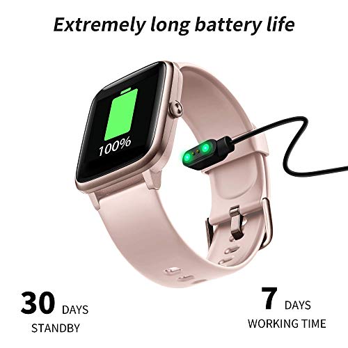 GRDE Smartwatch Mujer, Reloj Inteligente Hombre con Monitoreo del (Pulsómetro/Cardíaco/Sueño) Reloj 5ATM Impermeable con Podómetro Caloría GPS, Relojes con Despertador y Cronómetro para iPhone Xiaomi