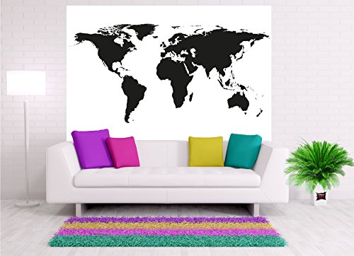 GREAT ART Mural de Pared – Mapa Mundial en Blanco y Negro – Mapa Continentes Mapa del Mundo Globo Tierra Geografía Mundial Foto Papel Pintado Y Tapiz Y Decoración (210 x 140 cm) GREAT ART Mural de Pared – Mapa Mundial en Blanco y Negro – Mapa Continentes Mapa del Mundo Globo Tierra Geografía Mundial Foto Papel Pintado Y Tapiz Y Decoración (210 x 140 cm)