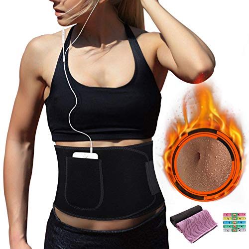 Grebarley Fajas Reductoras Adelgazantes, Fajas Reductoras Adelgazantes Mujer, Faja Reductora Hombre, Faja Reductora, Cinturón Lumbar Abdominal, Cinturón de Fitness, Quema de Grasa (Negro, M)