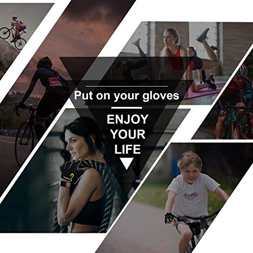 Grebarley Guantes de Ciclismo,Guantes MTB,Adecuado para Ciclismo de Montaña,Todo el Vehículo de Terreno,Bicicleta de Montaña,Guantes de Verano para Hombre/Mujer …