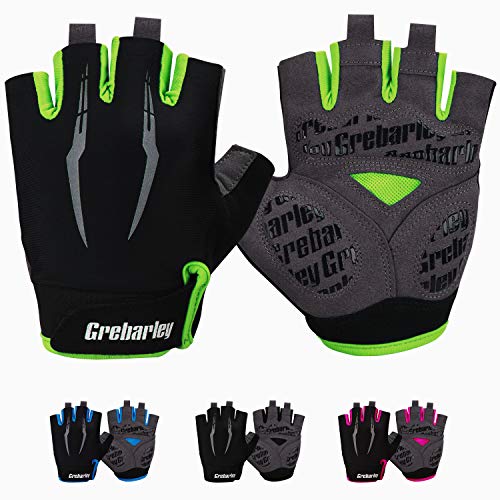 Grebarley Guantes de Ciclismo,Guantes MTB,Adecuado para Ciclismo de Montaña,Todo el Vehículo de Terreno,Bicicleta de Montaña,Guantes de Verano para Hombre/Mujer …