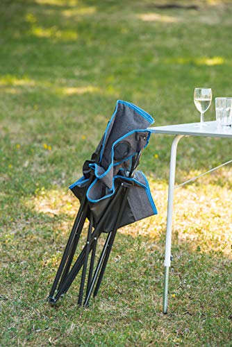 Greemotion Lido Silla de Camping Plegable, Acero, Gris Greemotion Lido Silla de Camping Plegable, Acero, Gris