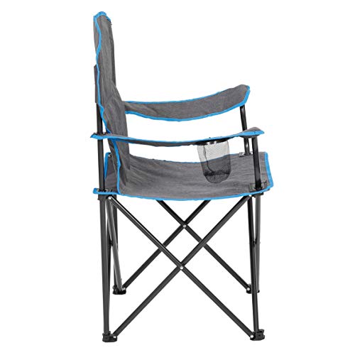 Greemotion Lido Silla de Camping Plegable, Acero, Gris