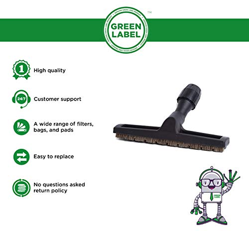 Green Label Cepillo Universal para Suelo de Parquet (30 – 38 mm x 300 mm). Boquilla EnrosCable con Cerdas de Verdadero Pelo de Caballo Compatible con Samsung, LG, Electrolux, Siemens, Philips, etc.
