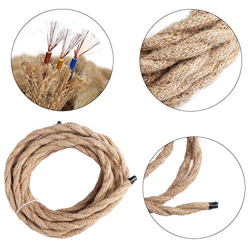 GreenSun LED Lighting - Cable de tela para lámpara (10 m, 3 núcleos, 0,75 mm², cable eléctrico de lino trenzado, cable de tela, cable de alimentación para lámpara colgante DIY GreenSun LED Lighting - Cable de tela para lámpara (10 m, 3 núcleos, 0,75 mm², cable eléctrico de lino trenzado, cable de tela, cable de alimentación para lámpara colgante DIY
