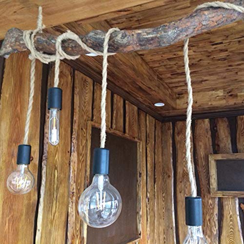 GreenSun LED Lighting Cable textil vintage 5m 2 hilos eléctrico estilo antiguo, cuerda retorcida, trenzada, colgante, para luz o lámpara, beige (2x 0,75 mm)
