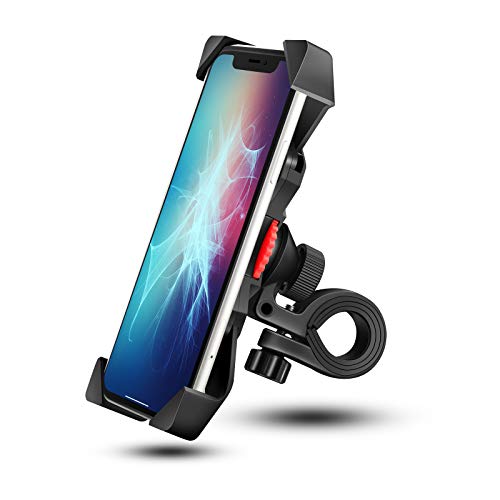 Grefay Soporte Movil Bicicleta Soporte Universal Manillar Motocicleta para 3.5"-6.5" Smartphones con Rotación 360°