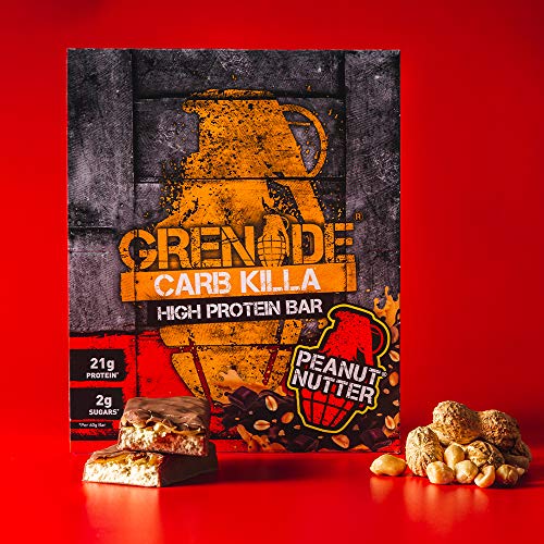 Grenade - Barra de proteína carbohidratos Killa cacahuete Nutter - 12 Bares