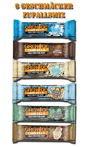 Grenade Carb Killa Barra alta en proteínas y baja en carbohidratos - Caja mezclada 12 x 60g