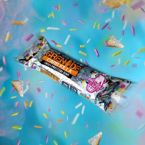 Grenade Carb Killa High Protein and Low Carb Barra Sabor Birthday Cake - 12 Unidades