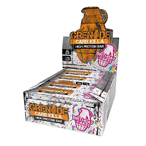 Grenade Carb Killa High Protein and Low Carb Barra Sabor Birthday Cake - 12 Unidades Grenade Carb Killa High Protein and Low Carb Barra Sabor Birthday Cake - 12 Unidades