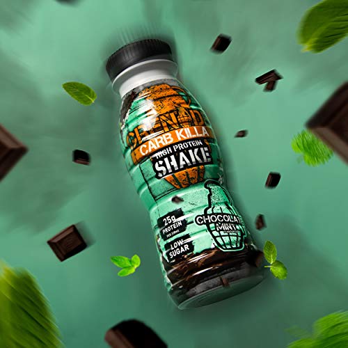 Grenade Carb Killa RTD, Batido de chocolate y menta con alto contenido proteico, (6x500ml) 3000 ml Grenade Carb Killa RTD, Batido de chocolate y menta con alto contenido proteico, (6x500ml) 3000 ml