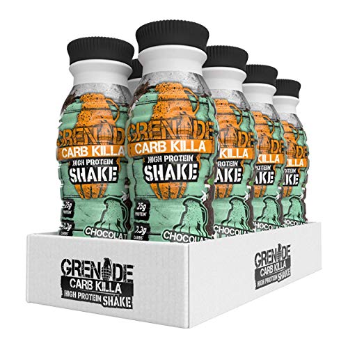 Grenade Carb Killa RTD, Batido de chocolate y menta con alto contenido proteico, (6x500ml) 3000 ml