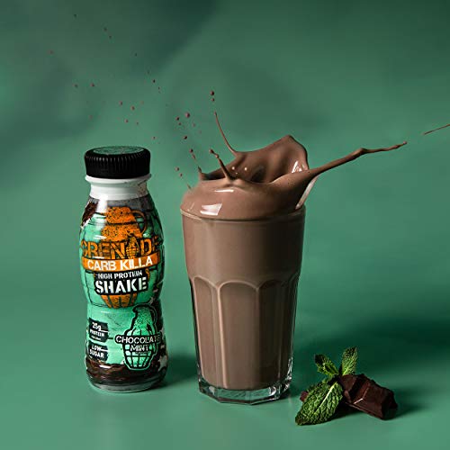 Grenade Carb Killa RTD, Batido de chocolate y menta con alto contenido proteico, (6x500ml) 3000 ml Grenade Carb Killa RTD, Batido de chocolate y menta con alto contenido proteico, (6x500ml) 3000 ml
