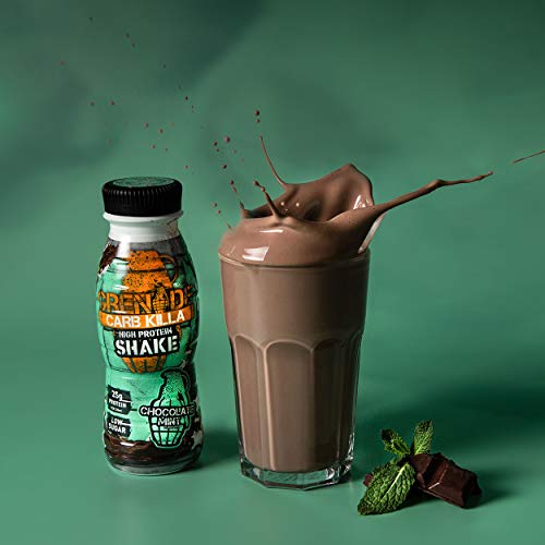 Grenade Carb Killa RTD, Batido de chocolate y menta con alto contenido proteico, (6x500ml) 3000 ml