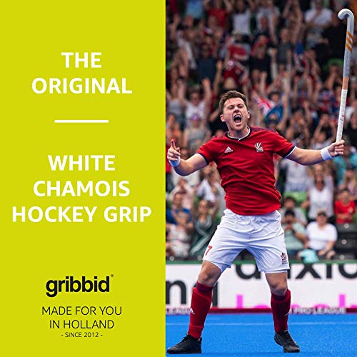 Gribbid® Progrip 2Pack Hockey Hierba - Agarre de hockey - Blanco - Palos de Hockey