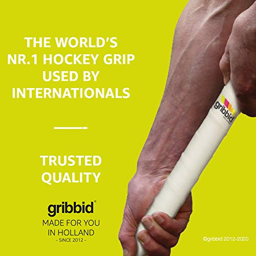 Gribbid® Progrip 2Pack Hockey Hierba - Agarre de hockey - Blanco - Palos de Hockey