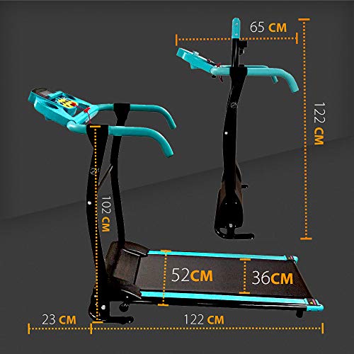 gridinlux. Cinta de Andar. 12 Programas de Entrenamiento, Eléctrica, Velocidad Ajustable, Pantalla, Antideslizante, Plegable, Ruedas de Transporte, Motor 1000 W