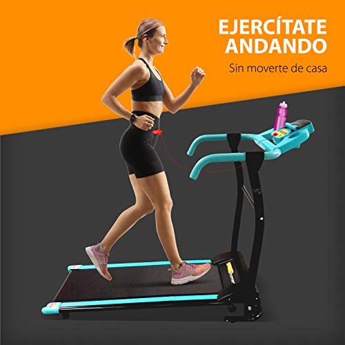 gridinlux. Cinta de Andar. 12 Programas de Entrenamiento, Eléctrica, Velocidad Ajustable, Pantalla, Antideslizante, Plegable, Ruedas de Transporte, Motor 1000 W