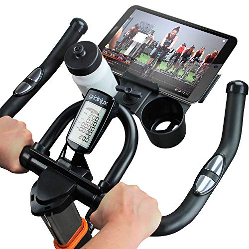 gridinlux. Trainer ALPINE-8000. Bicicleta de Spinning Pro-Indoor, Volante de Inercia 25 kg, Nivel Avanzado, Altura Ajustable, Pantalla LCD, Fitness, Unisex.