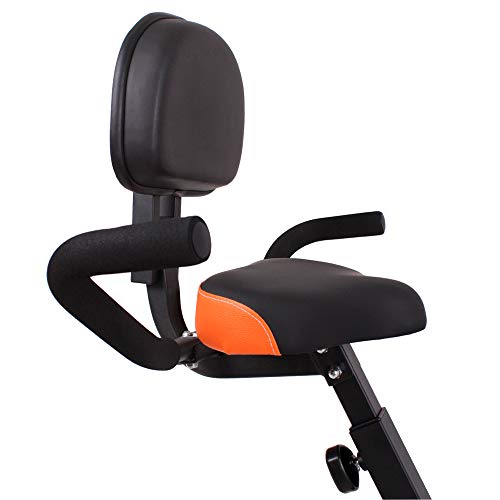 gridinlux. Trainer X-Bike 500. Bicicleta estática Magnética Plegable, Doble Agarre, Pulsómetro, Pantalla LCD, Resistencia 8 Niveles de Intensidad, Altura Regulable, Sillín Extra Confort