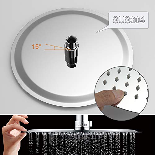 GRIFEMA G7005 Porto - Columna ducha sin grifo, sistema de ducha con alcachofa, rociador 25x25 cm, manguera y soporte, Cromo GRIFEMA G7005 Porto - Columna ducha sin grifo, sistema de ducha con alcachofa, rociador 25x25 cm, manguera y soporte, Cromo