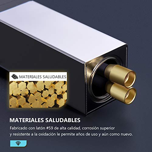 Grifo Lavabo Cascada, ZREE Grifos Lavabos de Doble Función Frío y Caliente, Bajo Nivel de Ruido Grifos de Lavabo,Grifo de Baño Plateado Grifo Lavabo Cascada, ZREE Grifos Lavabos de Doble Función Frío y Caliente, Bajo Nivel de Ruido Grifos de Lavabo,Grifo de Baño Plateado