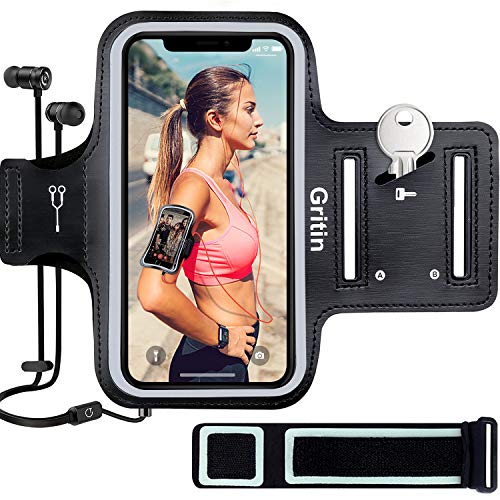 Gritin Brazalete Deportivo para Correr, Brazalete Móvil Deportivo Ajustable contra Sudor Correa de Extensión para Phone 12/12 Pro/11 Pro/Phone XS/X/Phone 8/7 y Otros Teléfonos de Menos de 6.1" Gritin Brazalete Deportivo para Correr, Brazalete Móvil Deportivo Ajustable contra Sudor Correa de Extensión para Phone 12/12 Pro/11 Pro/Phone XS/X/Phone 8/7 y Otros Teléfonos de Menos de 6.1"