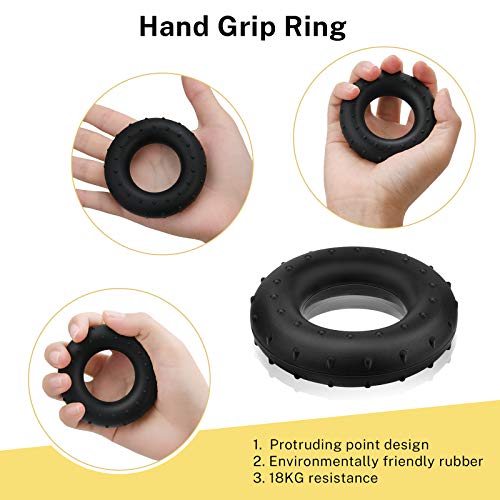 GRM 5 Piezas Contando Fortalecedores de Agarre de Mano, 5-60KG Agarrador de Mano Ajustable, Estirador de Dedos, Ejercitador de Dedos, Anillo de Ejercicio y Antiestrés Bolas para Artritis Músico GRM 5 Piezas Contando Fortalecedores de Agarre de Mano, 5-60KG Agarrador de Mano Ajustable, Estirador de Dedos, Ejercitador de Dedos, Anillo de Ejercicio y Antiestrés Bolas para Artritis Músico