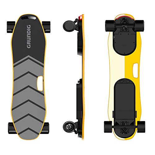 Grundig Skateboard Eléctrico, monopatín eléctrico autoequilibrado Longboard de 90cm con Motores duales de 360W, Cubierta de Madera de Arce de 9 Capas, Velocidad máxima de 25 km/hy Alcance de 18 km