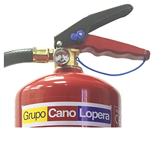 Grupo Cano Lopera | Extintor Universal Polvo Seco ABC con Capacidad de 6 Kg | Homologado | Eficacia 27A 183B | Útil para Casa - Caravana - Oficina - Restaurante | Incluye soporte para Pared