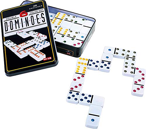 grupo fu Domino Doble 6. 28pc Dot Domino Juego de táctica - Juego de Mesa (Juego de táctica, Niños y Adultos)