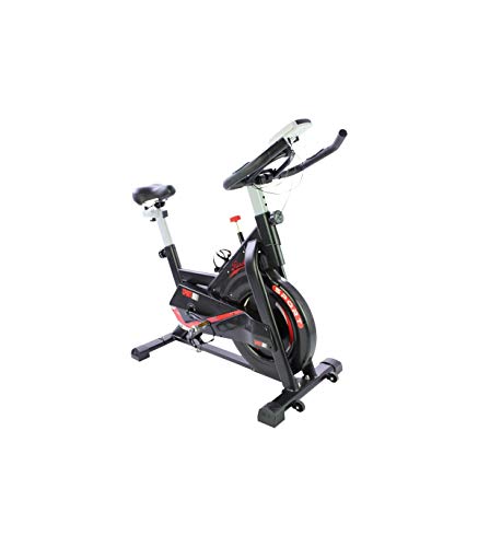 Grupo K-2 Riscko - Bicicleta Spining 707 Sport con Volante De Inercia 24 Kg Cuadro de Acero, Manillar Ergonómico, Pulsómetro Integrado, Pedales Antideslizantes