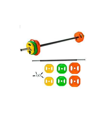 Grupo K-2 Wonduu | Juego De Body Pump Set Pesas con Barra Recta Y Discos De Acero De 10 A 40 Kg. | Peso 40 KG.