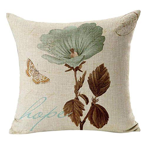 Gspirit 4 Pack Retro Flor Algodón Lino Throw Pillow Case Funda de Almohada para Cojín 45x45 cm Gspirit 4 Pack Retro Flor Algodón Lino Throw Pillow Case Funda de Almohada para Cojín 45x45 cm