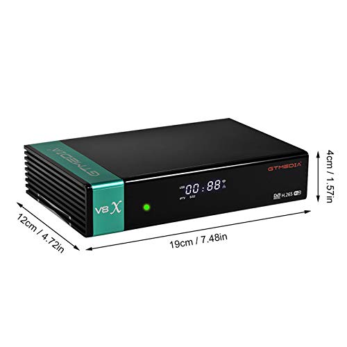 GT Media V8X DVB-S / S2 / S2X Decodificador de Receptor de TV Satelital Digital con Wi-Fi Incorporado / 1080P Full HD/FTA Soporte CC CAM, Youtube, Ranura para Tarjeta CA (V8 Nova Actualizado) GT Media V8X DVB-S / S2 / S2X Decodificador de Receptor de TV Satelital Digital con Wi-Fi Incorporado / 1080P Full HD/FTA Soporte CC CAM, Youtube, Ranura para Tarjeta CA (V8 Nova Actualizado)