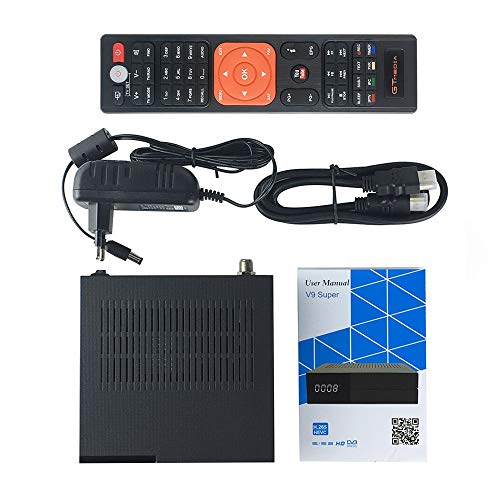 GT MEDIA V9 Super DVB-S2 Decodificador Satélite Receptor de TV Digital H.265 HD 1080P FTA Soporte CC CAM New CAM Youtube PVR Ready PowerVu Clave Biss, Wi-fi Incorporado