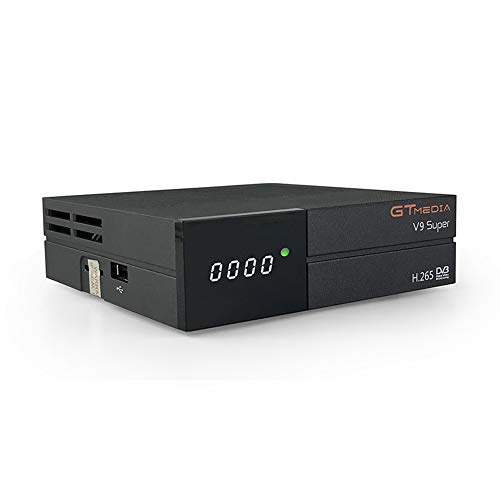 GT MEDIA V9 Super DVB-S2 Decodificador Satélite Receptor de TV Digital H.265 HD 1080P FTA Soporte CC CAM New CAM Youtube PVR Ready PowerVu Clave Biss, Wi-fi Incorporado