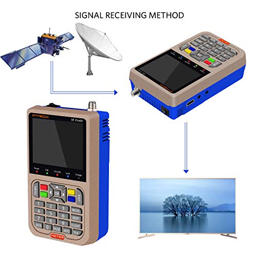 GTmedia V8 Satélite Finder DVB-S/DVB-S2 Localizador Buscador de Satélite FTA Satélite Receptor TV Digital HD 3.5" LCD con Batería 3000mAh Incorporada … GTmedia V8 Satélite Finder DVB-S/DVB-S2 Localizador Buscador de Satélite FTA Satélite Receptor TV Digital HD 3.5" LCD con Batería 3000mAh Incorporada …