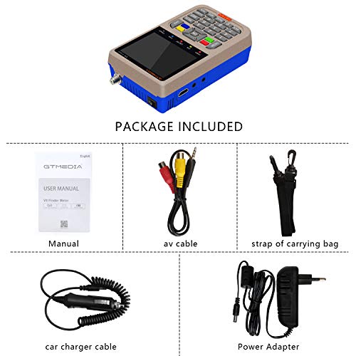 GTmedia V8 Satélite Finder DVB-S/DVB-S2 Localizador Buscador de Satélite FTA Satélite Receptor TV Digital HD 3.5" LCD con Batería 3000mAh Incorporada … GTmedia V8 Satélite Finder DVB-S/DVB-S2 Localizador Buscador de Satélite FTA Satélite Receptor TV Digital HD 3.5" LCD con Batería 3000mAh Incorporada …