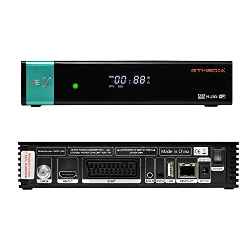 GTmedia V8X FTA Receptor de satélite H.265 Digital Full HD 1080P DVB-S S2 S2X FTA Compatible con WiFi Upgrate from V8 Nova