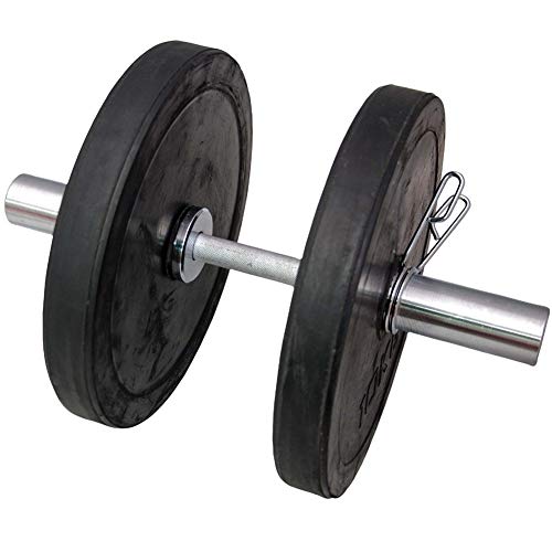 GU YONG TAO Juego de Mancuernas olímpicas de 2, Resistente a la corrosión, Duradero, Entrenamiento de Levantamiento de Pesas de 20" de Largo/Libre con Collares de Resorte, se Adapta a la Barra GU YONG TAO Juego de Mancuernas olímpicas de 2, Resistente a la corrosión, Duradero, Entrenamiento de Levantamiento de Pesas de 20" de Largo/Libre con Collares de Resorte, se Adapta a la Barra