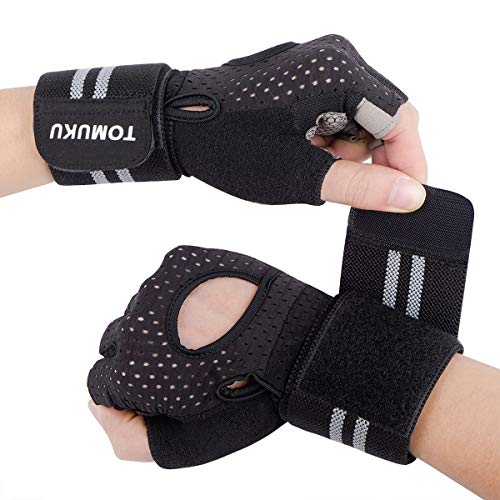 Guantes de gimnasio, guantes entrenamiento con soporte completo para la muñeca, protección de la palma, Guantes deportivos transpirables, ideales para levantamiento de pesas, flexiones (Negro, M) Guantes de gimnasio, guantes entrenamiento con soporte completo para la muñeca, protección de la palma, Guantes deportivos transpirables, ideales para levantamiento de pesas, flexiones (Negro, M)