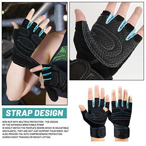 Guantes de Gimnasio para Entrenamiento, Guante de Entrenamiento para Mujeres y Hombres, Guante de Levantamiento de Pesas con Soporte para muñeca, Guantes Ropa de Gimnasio Ejercicio Fitness Culturismo